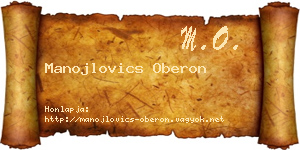 Manojlovics Oberon névjegykártya